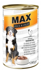 MAX Cnunk Dog poultry 1240g