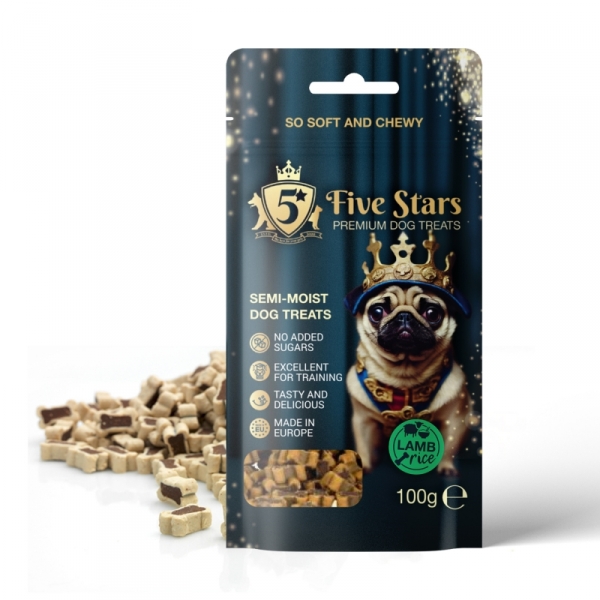 5 STARS Treats Semi-Moist Lamb&Rice //