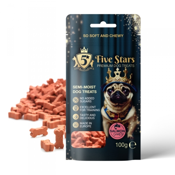5 STARS Treats Semi-Moist Salmon //