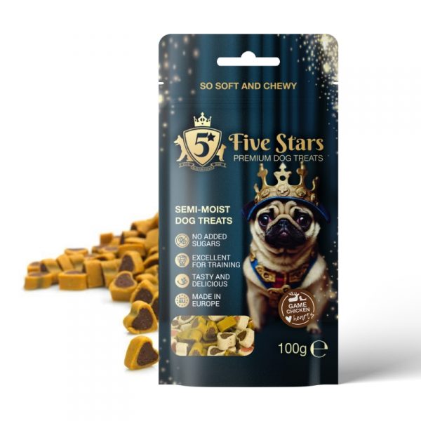 5 STARS Treats Semi-Moist Heart Game&Chick /������/