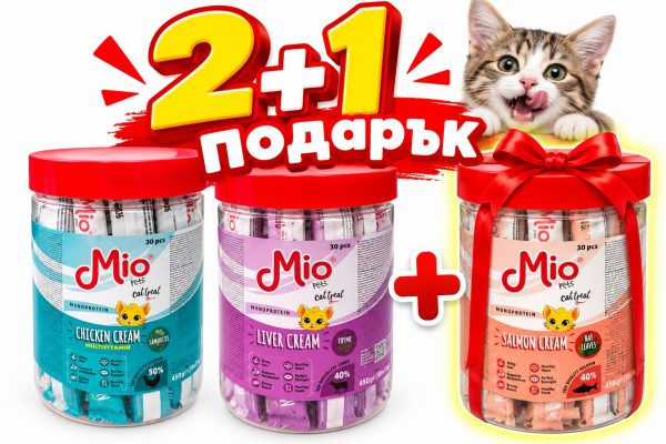 Mio Treats for cat - Cream 30*15 g 2+1 �������