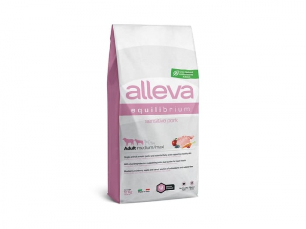ALLEVA DOG EQUILIBRIUM PORK AD/MED MAXI 12 