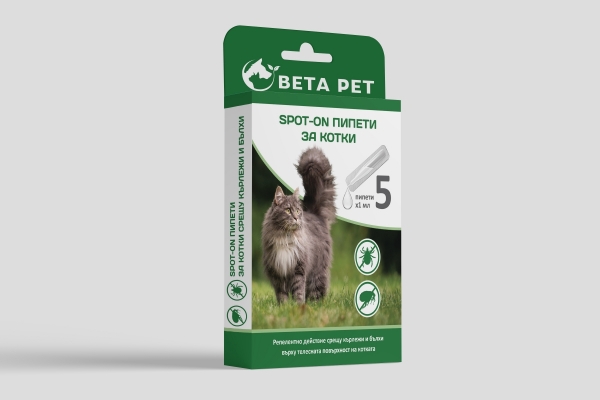 BETA PET ПП ПИПЕТИ КОТКА 5X1 МЛ