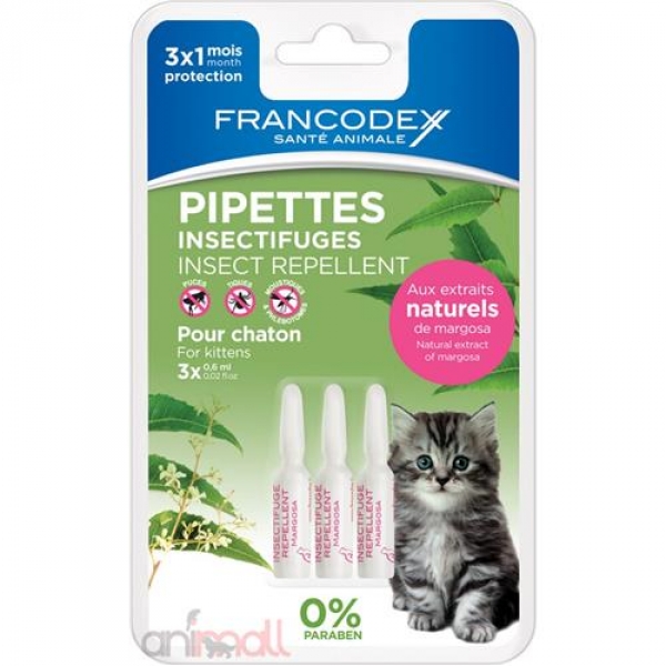 Репелентни пипети за малки котенца 3 бр Francodex