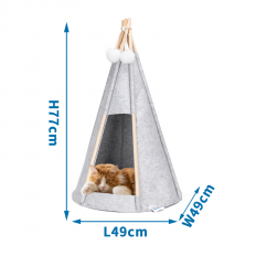 Палатка за котка с дървена конструкция 49/49/77Nobleza