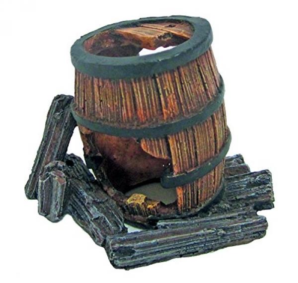  Wood Barrel with hole L 8.7/6/6.5 