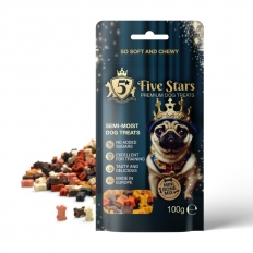 5 STARS Treats Semi-Moist Mini Mix Bones /видове/