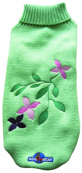 Tatrapet Дрешка Пуловер зелен цветя 25 см