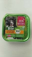 DB BIO пастет за куче пиле/картофи 12x150 г